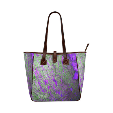 Marbled Abstract Purple Classic Tote Bag (Model 1644)