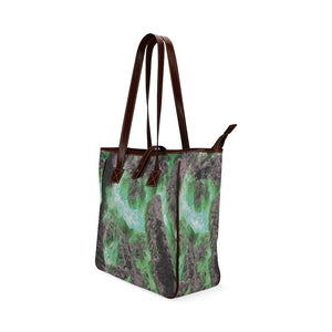 Molten Flames Green Classic Tote Bag (Model 1644)