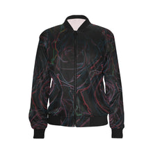Load image into Gallery viewer, Rose Bouquet Flower Glowing All Over Print Bomber Jacket for Women (Model H36)
