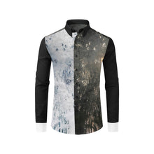 Load image into Gallery viewer, Fireworks Black and Negative Men&#39;s All Over Print Casual Dress Shirt (Model T61)