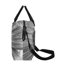 Load image into Gallery viewer, Busy Bee Sunflower Black and White Large Capacity Duffle Bag (Model 1715)