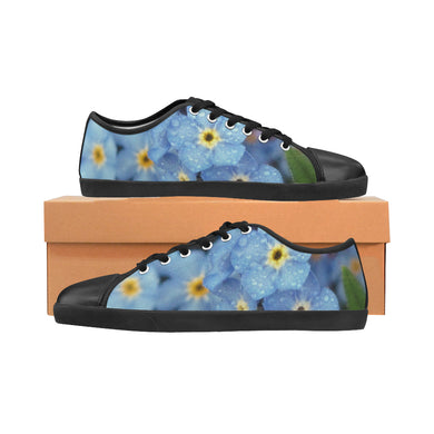 Forget Me Not Flower Canvas Kid's Shoes (Model 016)