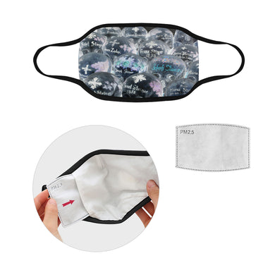 Painted Skulls Negative Mouth Mask in One Piece (2 Filters Included) (Model M02)