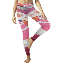 Load image into Gallery viewer, Abstract Circles Mosaic Low Rise Leggings (Invisible Stitch) (Model L05)