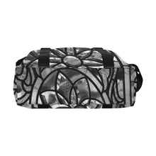 Load image into Gallery viewer, Stained Glass Black and White Large Capacity Duffle Bag (Model 1715)