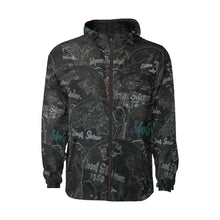 Load image into Gallery viewer, Painted Skulls Glowing All Over Print Quilted Windbreaker for Men (Model H35)