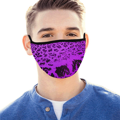 Crackle Art Purple Mouth Mask