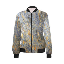 Load image into Gallery viewer, Marbled Abstract All Over Print Bomber Jacket for Women (Model H36)