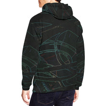 Load image into Gallery viewer, Abstract Circles Glowing All Over Print Hoodie for Men/Large Size (USA Size) (Model H13)