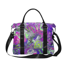 Load image into Gallery viewer, Graffiti Abstract Purple Large Capacity Duffle Bag (Model 1715)