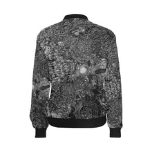 Load image into Gallery viewer, Paisley Matters Black and White All Over Print Bomber Jacket for Women (Model H36)