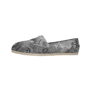Graffiti Abstract Black and White Unisex Classic Canvas Slip-On (Model 1206)