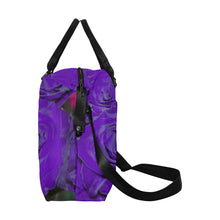 Load image into Gallery viewer, Rose Bouquet Flower Purple Large Capacity Duffle Bag (Model 1715)
