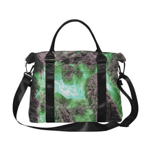 Load image into Gallery viewer, Molten Flames Green Large Capacity Duffle Bag (Model 1715)