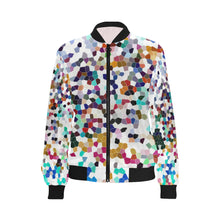 Load image into Gallery viewer, Holiday Paisley Negative Mosaic All Over Print Bomber Jacket for Women (Model H36)