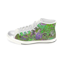 Load image into Gallery viewer, Graffiti Abstract Green Women&#39;s Classic High Top Canvas Shoes (Model 017)