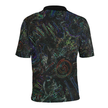 Load image into Gallery viewer, Graffiti Abstract Glowing Men&#39;s All Over Print Polo Shirt (Model T55)