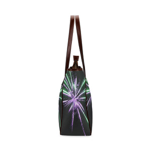 Fireworks Star Purple Classic Tote Bag (Model 1644)