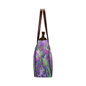 Graffiti Abstract Purple Classic Tote Bag (Model 1644)