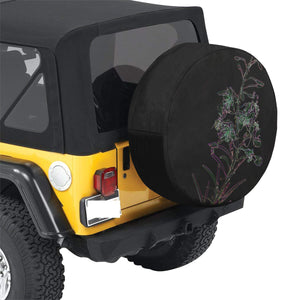Fireweed Flower Glowing 34 Inch Spare Tire Cover