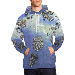 Patches of Moss Blue All Over Print Hoodie for Men/Large Size (USA Size) (Model H13)