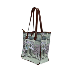 Blooming Boots Flower Purple Classic Tote Bag (Model 1644)