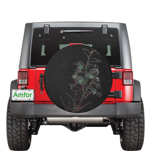 Fireweed Flower Glowing 34 Inch Spare Tire Cover