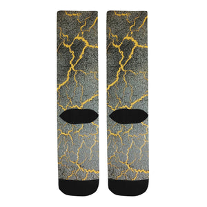 Crackling Yellow Trouser Socks (For Men)