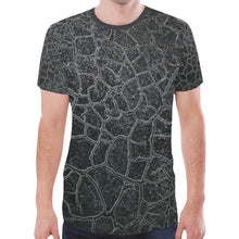 Load image into Gallery viewer, Crackle Black New All Over Print T-shirt for Men (Model T45)