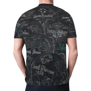 Painted Skulls Glowing New All Over Print T-shirt for Men (Model T45)