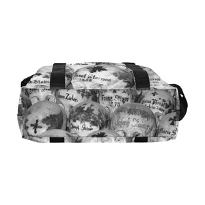Painted Skulls Black and White Large Capacity Duffle Bag (Model 1715)
