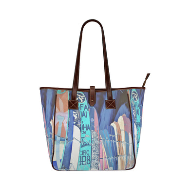 Surfboards Blue Classic Tote Bag (Model 1644)