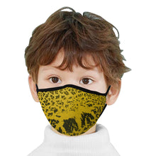 Load image into Gallery viewer, Crackle Art Yellow Mouth Mask (2 Filters Included)