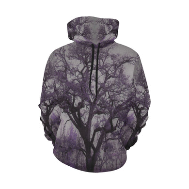 Spooky Tree Purple All Over Print Hoodie for Women (USA Size) (Model H13)