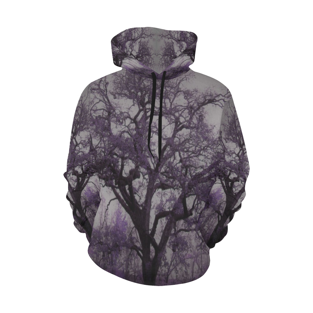 Spooky Tree Purple All Over Print Hoodie for Women (USA Size) (Model H13)