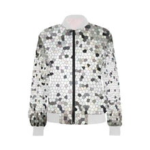 Load image into Gallery viewer, Crackle Mosaic All Over Print Bomber Jacket for Women (Model H36)