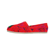 Load image into Gallery viewer, Rose Bouquet Flower Red Unisex Classic Canvas Slip-On (Model 1206)