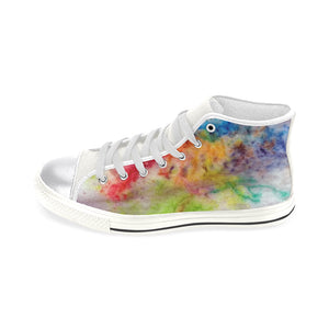 Splash of Color Women's Classic High Top Canvas Shoes (Model 017)