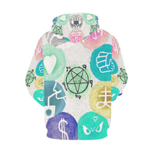 Load image into Gallery viewer, Dante&#39;s Inferno Negative All Over Print Hoodie for Women (USA Size) (Model H13)