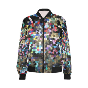 I Spy Paisley Mosaic All Over Print Bomber Jacket for Women (Model H36)