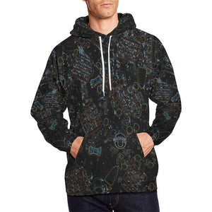 Group Halloween Candy Glowing All Over Print Hoodie for Men/Large Size (USA Size) (Model H13)