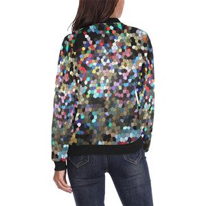 I Spy Paisley Mosaic All Over Print Bomber Jacket for Women (Model H36)