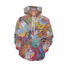 Load image into Gallery viewer, Graffiti Abstract All Over Print Hoodie for Women (USA Size) (Model H13)