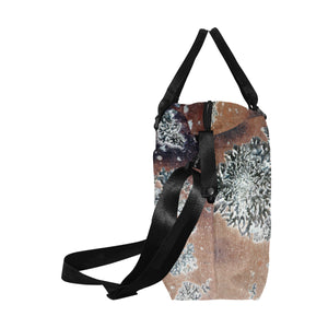 Patches of Moss Peach Large Capacity Duffle Bag (Model 1715)