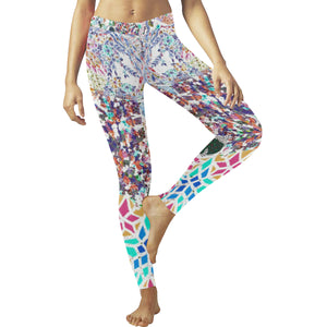 Holiday Paisley Reverse Low Rise Leggings (Invisible Stitch) (Model L05)