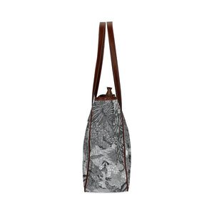 Pleasantly Paisley Black and White Classic Tote Bag (Model 1644)