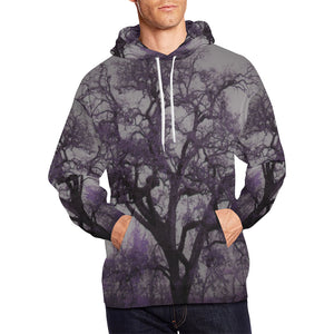 Spooky Tree Purple All Over Print Hoodie for Men/Large Size (USA Size) (Model H13)