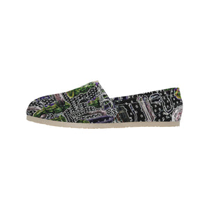 Complex Graffiti Glowing Unisex Classic Canvas Slip-On (Model 1206)