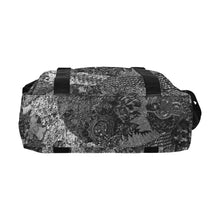 Load image into Gallery viewer, Cresent Paisley Black and White Large Capacity Duffle Bag (Model 1715)