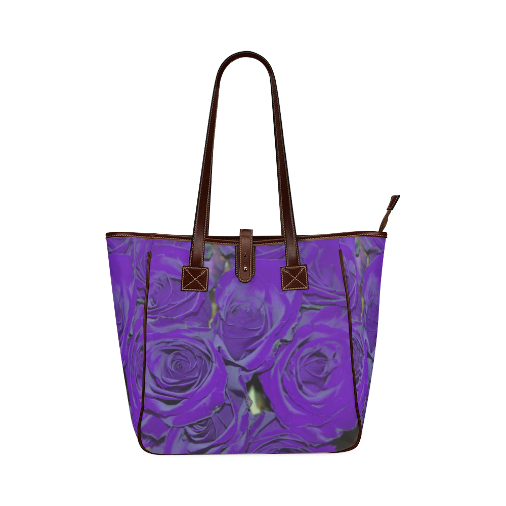 Rose Bouquet Flower Purple Classic Tote Bag (Model 1644)